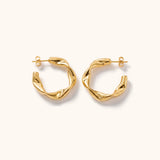 18k gold hoop earrings
