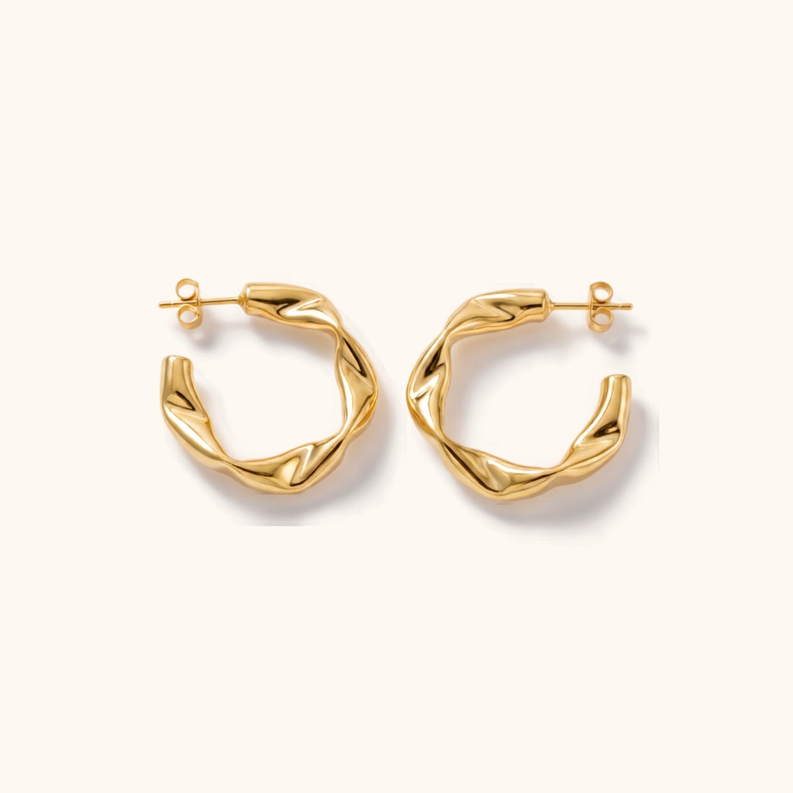18k gold hoop earrings