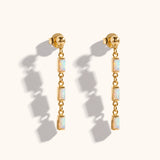 18k gold filled tarnish free opal dangle earrings