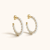 Paige Pearl Hoop Earrings