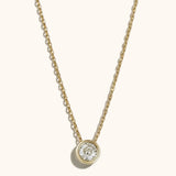 Aurora Gold Solitaire Necklace