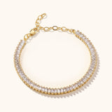 Gold Baguette Tennis Bracelet