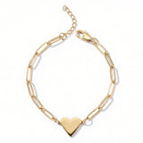 Heart Paperclip Bracelet