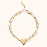 Heart Paperclip Bracelet