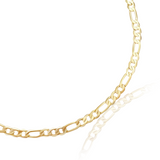 Mia 18K Gold Filled Three Link Figaro Necklace - Kate Gates Jewelry