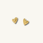 18k Gold Filled Heart Earrings