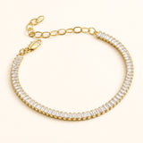 Gold Baguette Tennis Bracelet