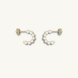 Lauren Pearl Hoop Earrings