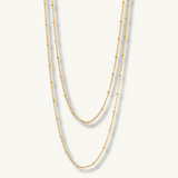 tarnish free gold satellite necklace