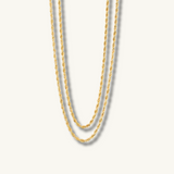 gold waterproof rope necklace