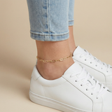 Peyton Gold Paperclip Anklet