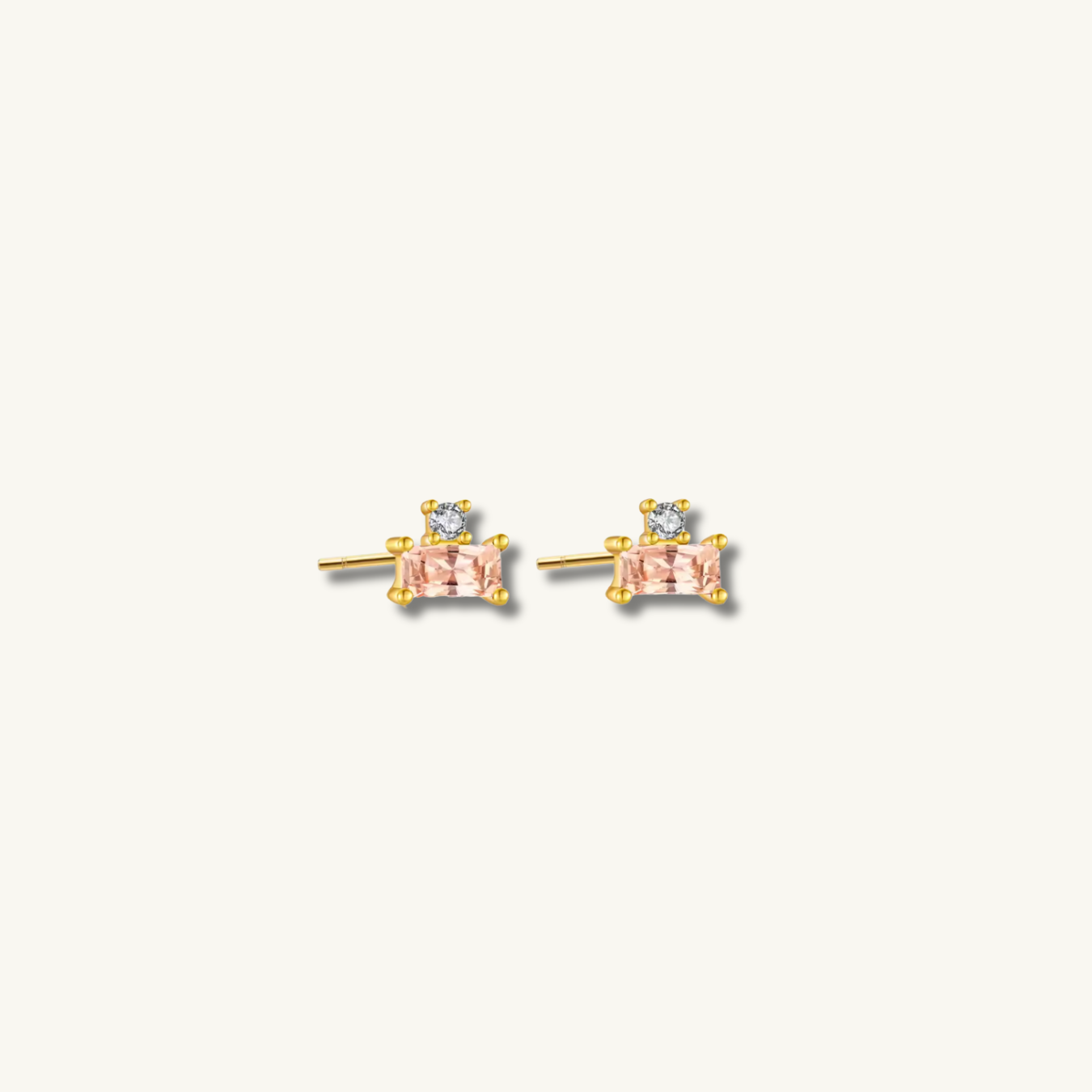 champagne gold studs