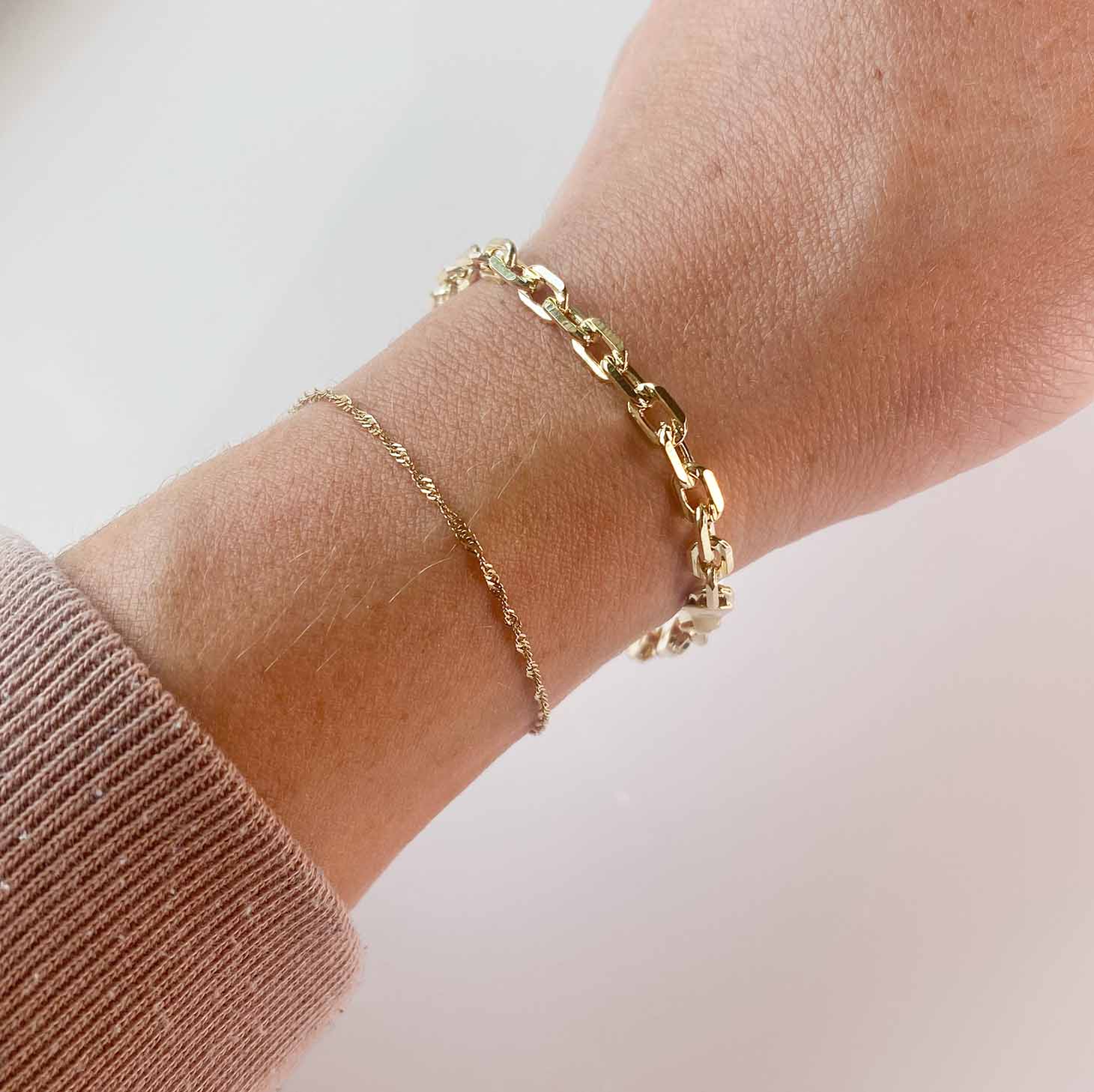 Chloe 18k Gold Filled Diamond Link Bracelet - Kate Gates Jewelry