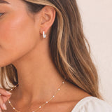 Milan White Enamel Hoops