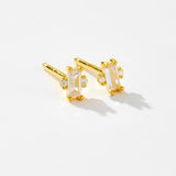 Dainty Baguette Studs