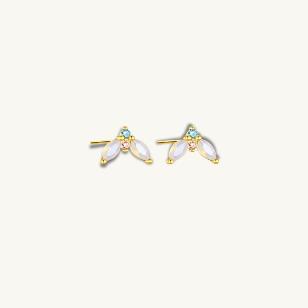 dainty opal studs