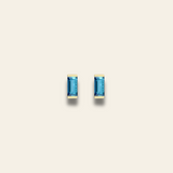 Baguette Birthstone Studs