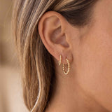 Bella Beaded Hoops