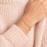 Gold Heart Paperclip Bracelet