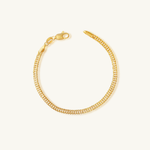 gold curb chain bracelet