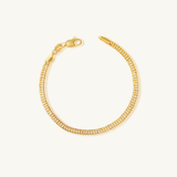 gold curb chain bracelet