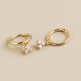 Trio Diamond Shape Hoops