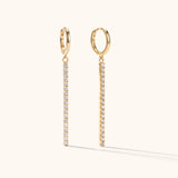 Gold CZ Drop Earrings