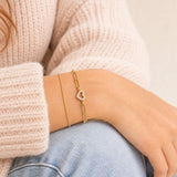 Gold Heart Paperclip Bracelet