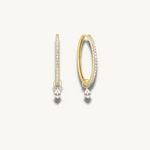 gold hoops with earring charms