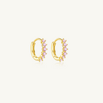 pink gold hoops