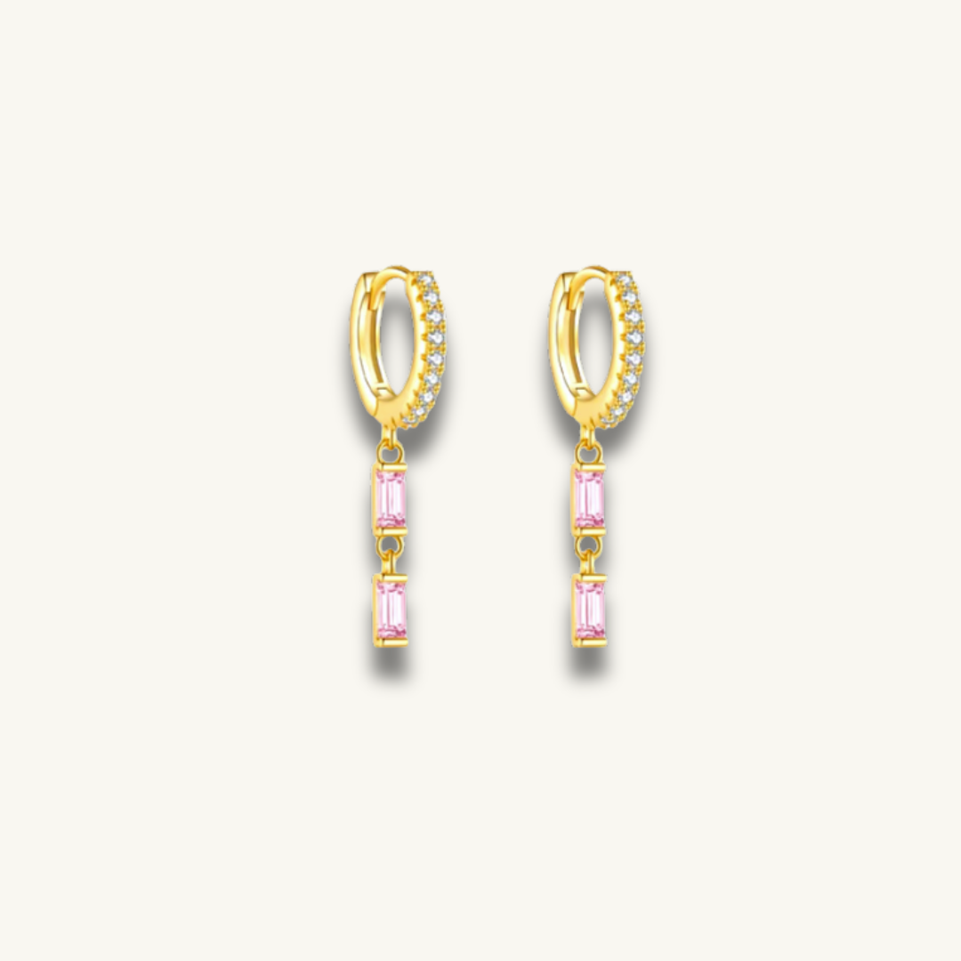 pink hypoallergenic earrings