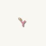 Pink Initial Necklace