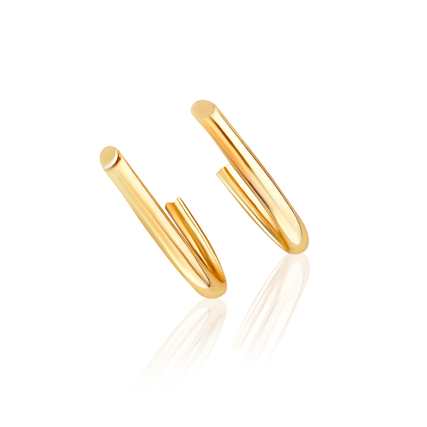 Jewel 18k Gold Filled J Hoop Earrings - Kate Gates Jewelry