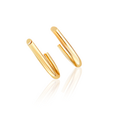 Jewel 18k Gold Filled J Hoop Earrings - Kate Gates Jewelry