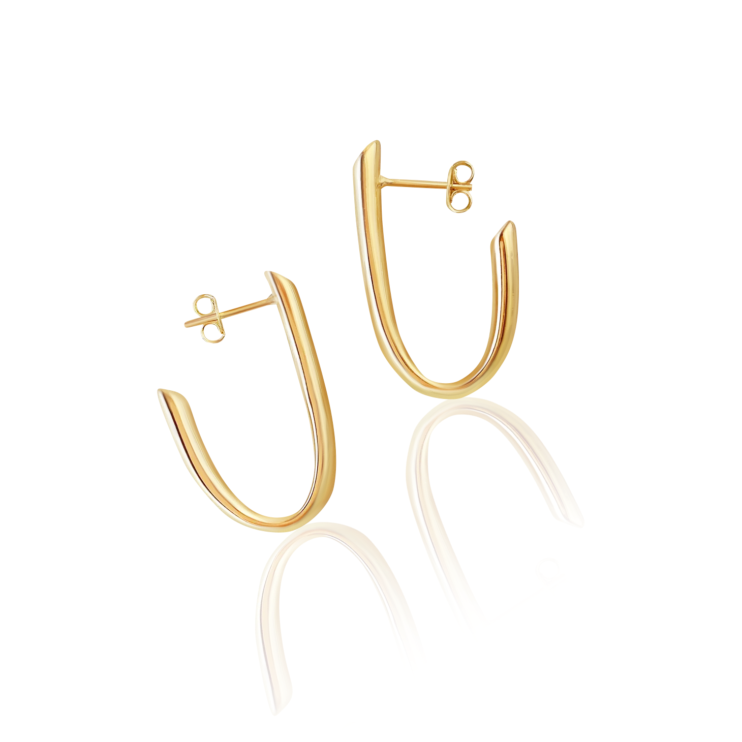 Jewel 18k Gold Filled J Hoop Earrings - Kate Gates Jewelry