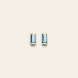 Baguette Birthstone Studs