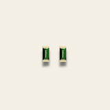 Baguette Birthstone Studs