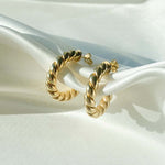 McKenzie 18k Gold Filled Croissant Hoops - Kate Gates Jewelry