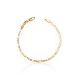 Mia 18K Gold Filled Figaro Bracelet - Kate Gates Jewelry