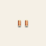 Baguette Birthstone Studs