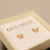 Pink Huggie Hoop Earrings