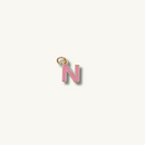 Pink Initial Necklace