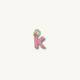 Pink Initial Necklace