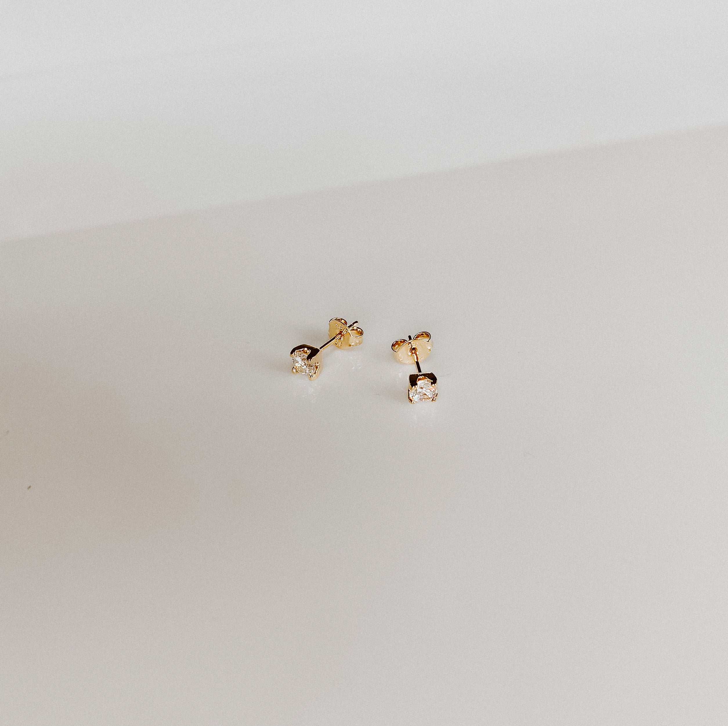 Classy Callie 18k Gold Filled Prong Studs - Kate Gates Jewelry