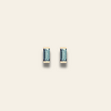 Baguette Birthstone Studs