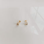 Stella Square Stud Earrings 18k Gold Filled - Kate Gates Jewelry