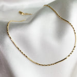 Tasmin 18K Gold Filled Thin Twisted Necklace - Kate Gates Jewelry