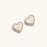 White Heart Studs
