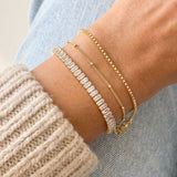 Gold Baguette Tennis Bracelet