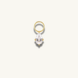 gold teardrop earring charm